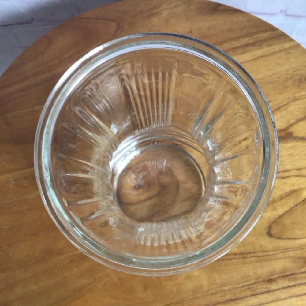Vintage Hoosier Glass Clear Ribbed Glass Vase
